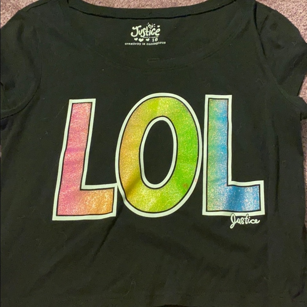 Justice lol crop top